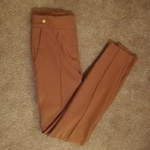 High-Waisted Tan Skinny Pant